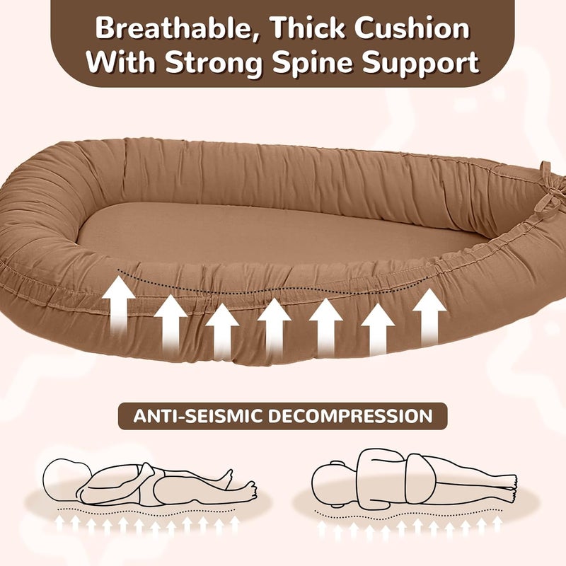 EAQ Baby Lounger, Infant Lounger for Newborn,Portable Baby Nest Cover Breathable & Soft, Newborn Essentials - Image 5